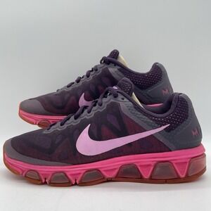 Nike Women's Dark Purple and Pink Running Sneakers